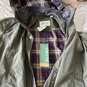 Orvis women’s river road waxed cotton jacket new with tags